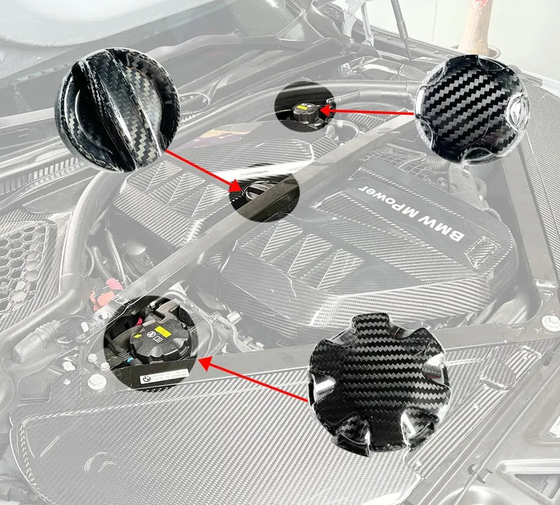 Bouchons Huile Carbone BMW M3 M4 X3M G80 G82 G87 S58