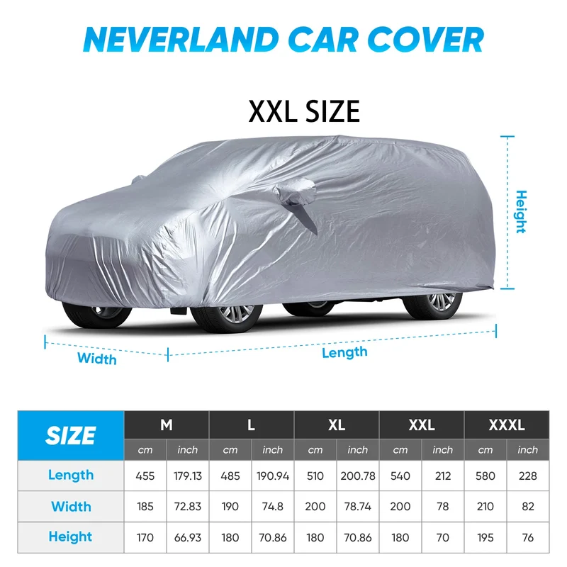 Housse de Protection Voiture Universelle SUV Berline Étanche Anti-UV