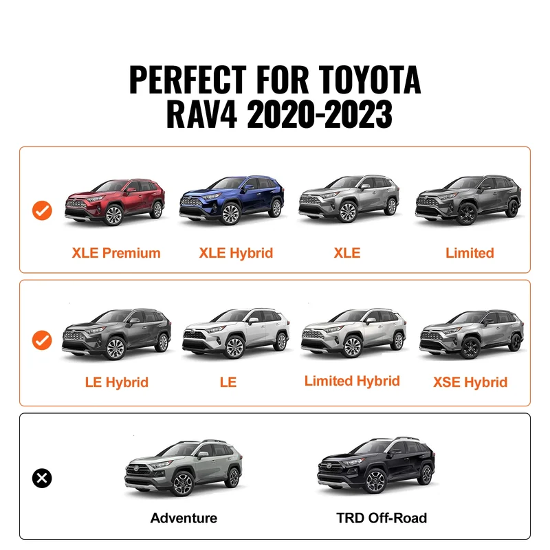 Barres Transversales de Toit Aluminium Toyota RAV4 2019-2023
