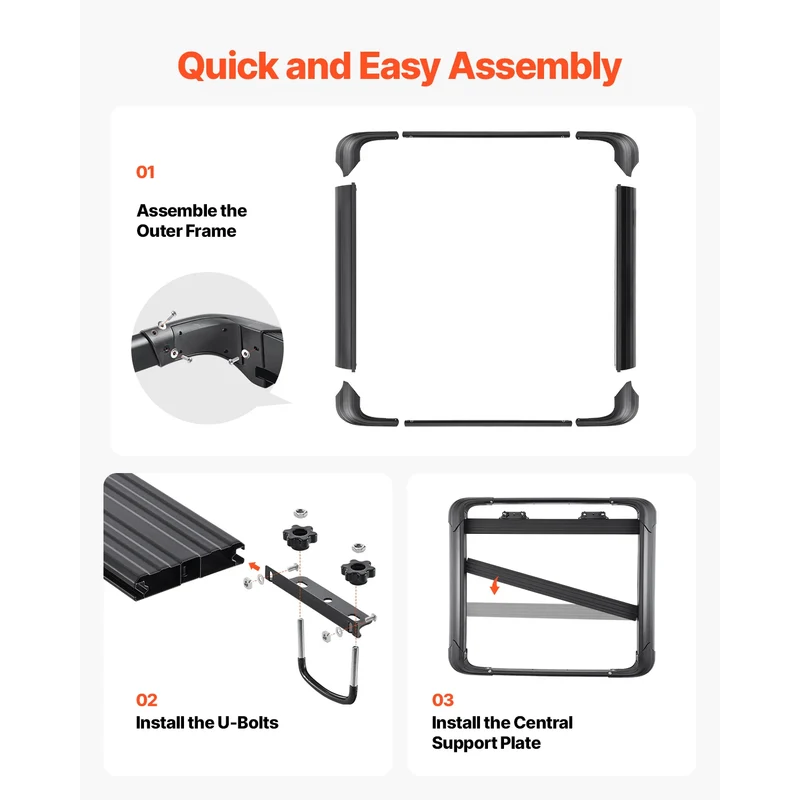 Porte-Bagages de Toit Panier Universel Acier Antirouille