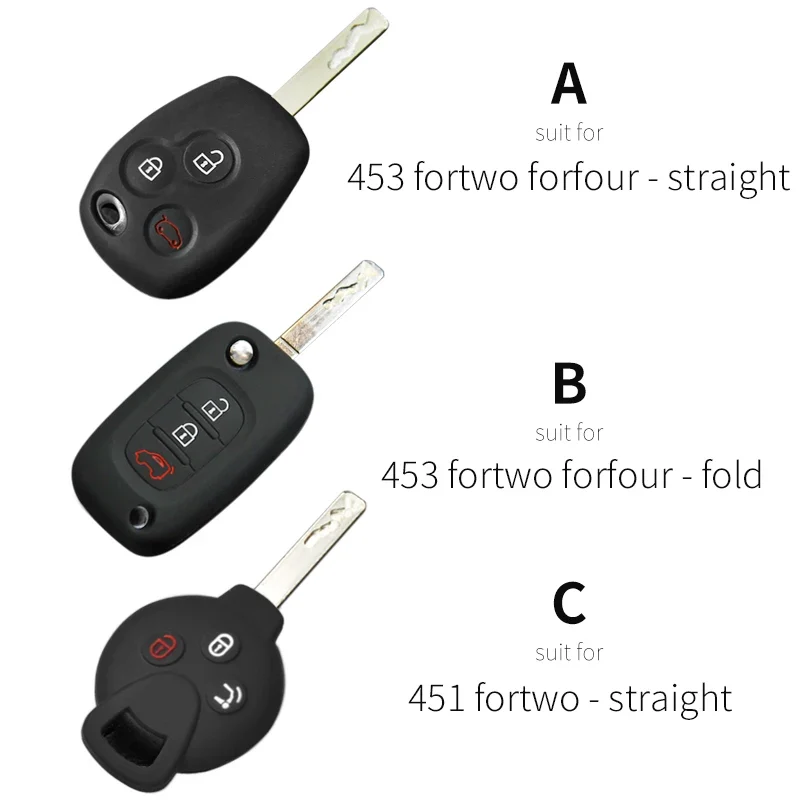 Etui Silicone Cle Smart Fortwo Forfour 451 453