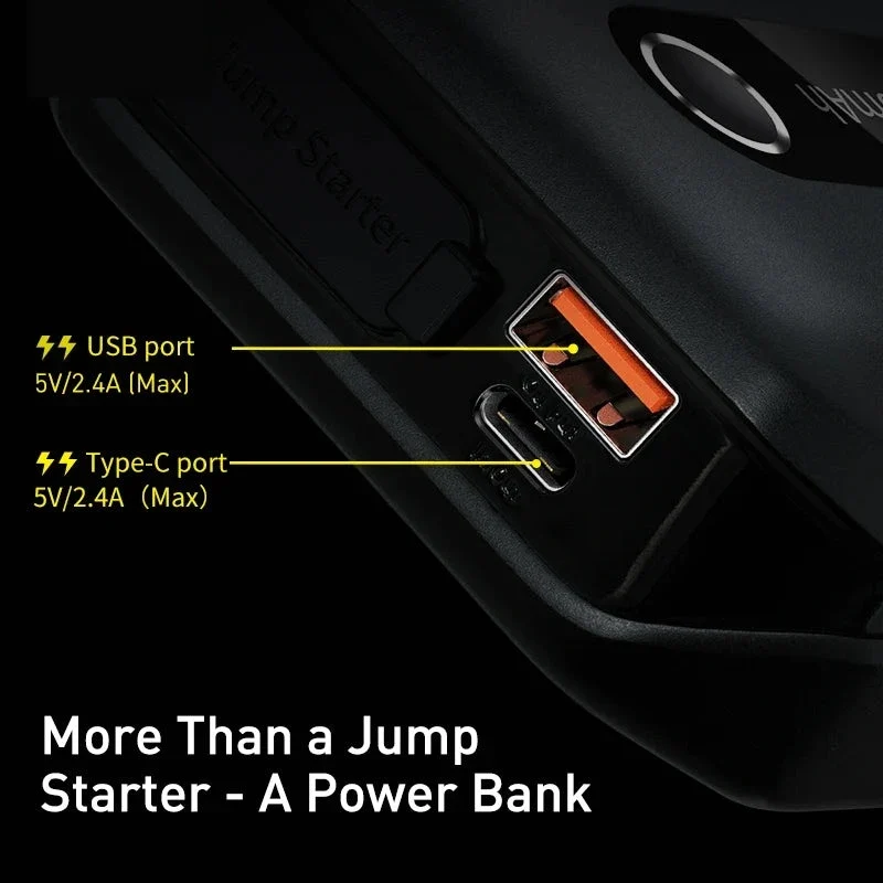 Baseus Démarreur de Batterie Voiture 1000A Portable 12V