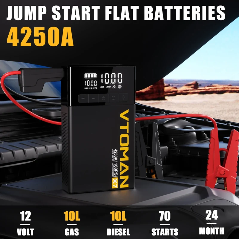 Démarreur de Batterie Voiture 4 en 1 4250A