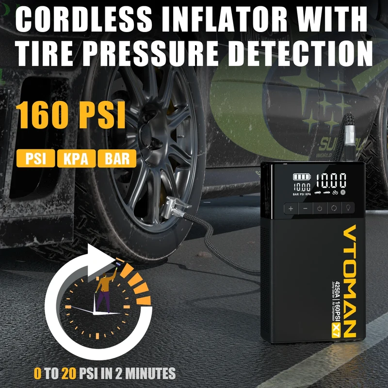 Démarreur de Batterie Voiture 4 en 1 4250A