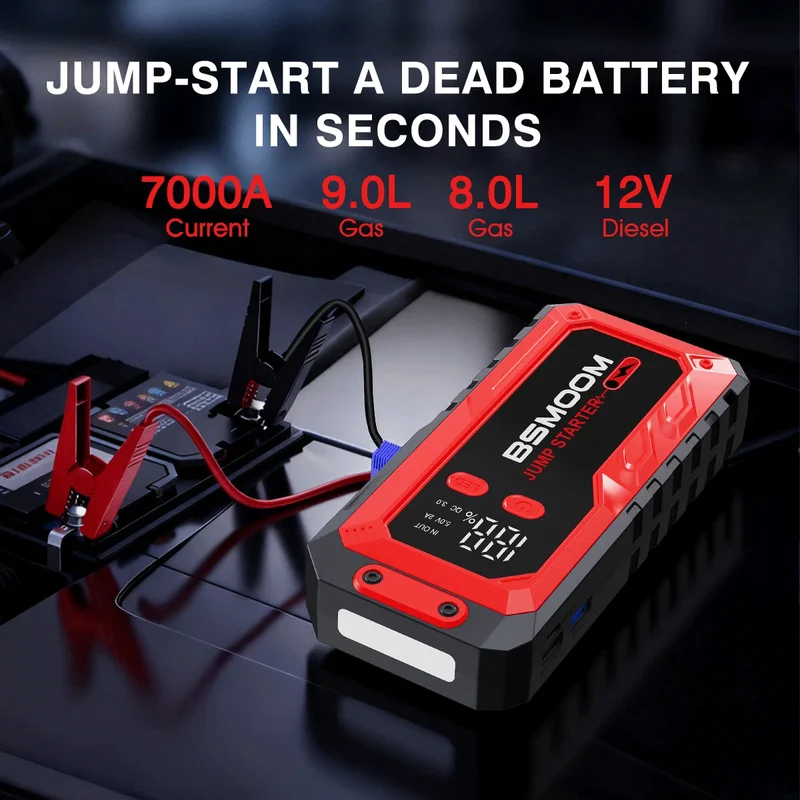Booster de Batterie Démarreur de Secours 7000A 12V