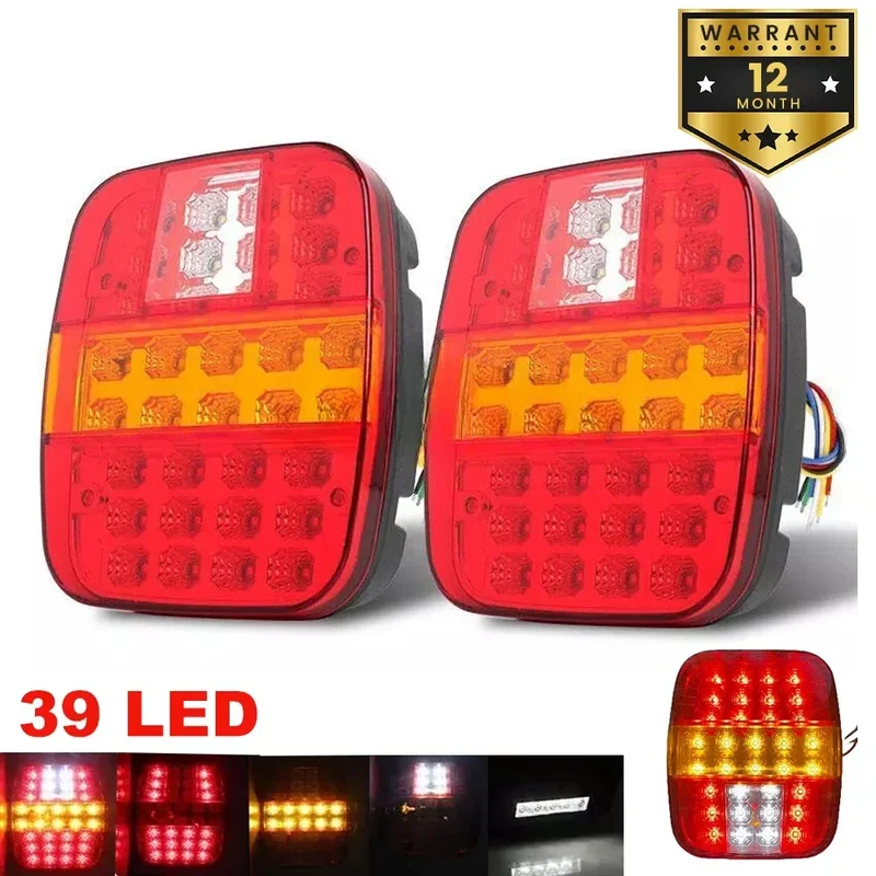 Feu LED Multifonction Plaque Immatriculation 12V 24V Remorque