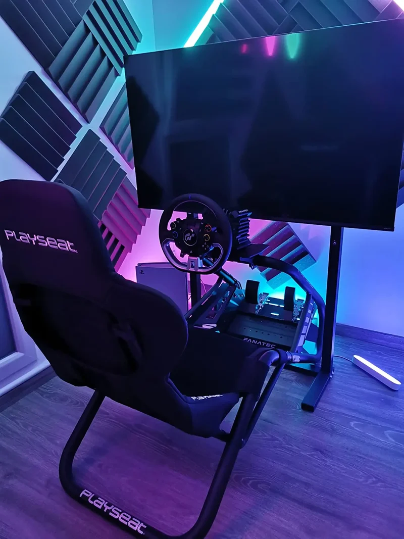 Support Écran TV Sim Racing Noir Ajustable
