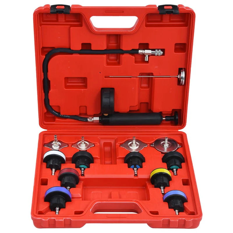 Kit testeur de pression de radiateur universel 14 pièces