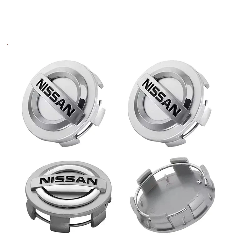 Centre de Roues Nissan 54mm 60mm Noir Chrome
