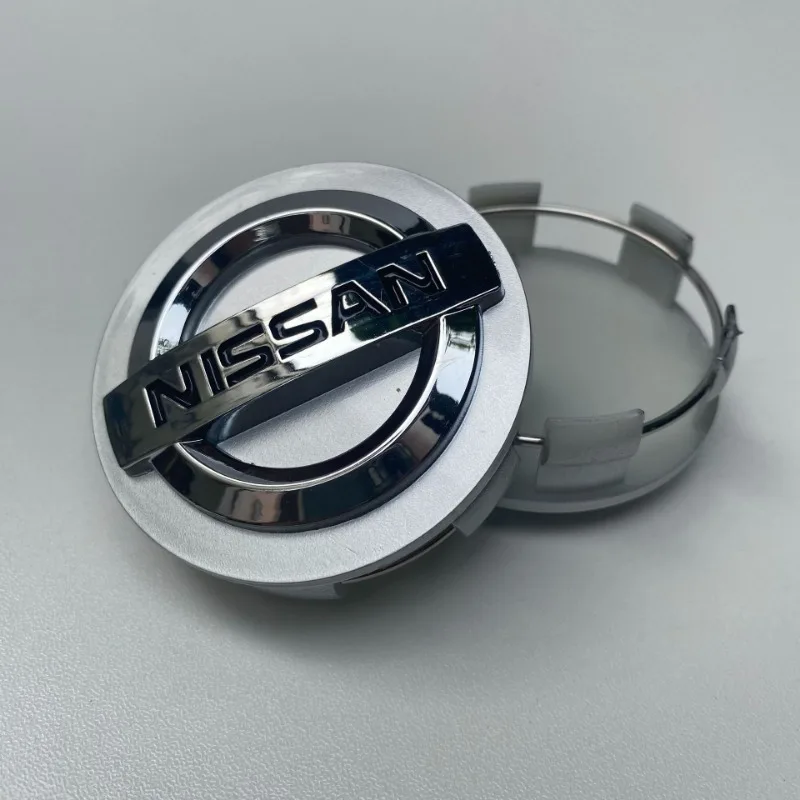 Centre de Roues Nissan 54mm 60mm Noir Chrome