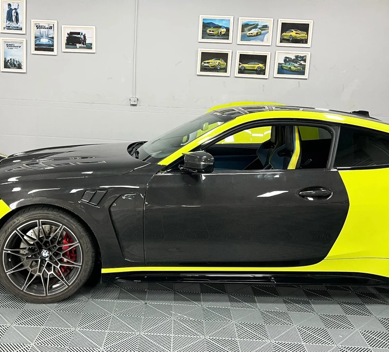 Portes en fibre de carbone BMW M4 G82 allégées 2 pièces