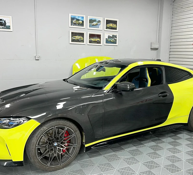Portes en fibre de carbone BMW M4 G82 allégées 2 pièces