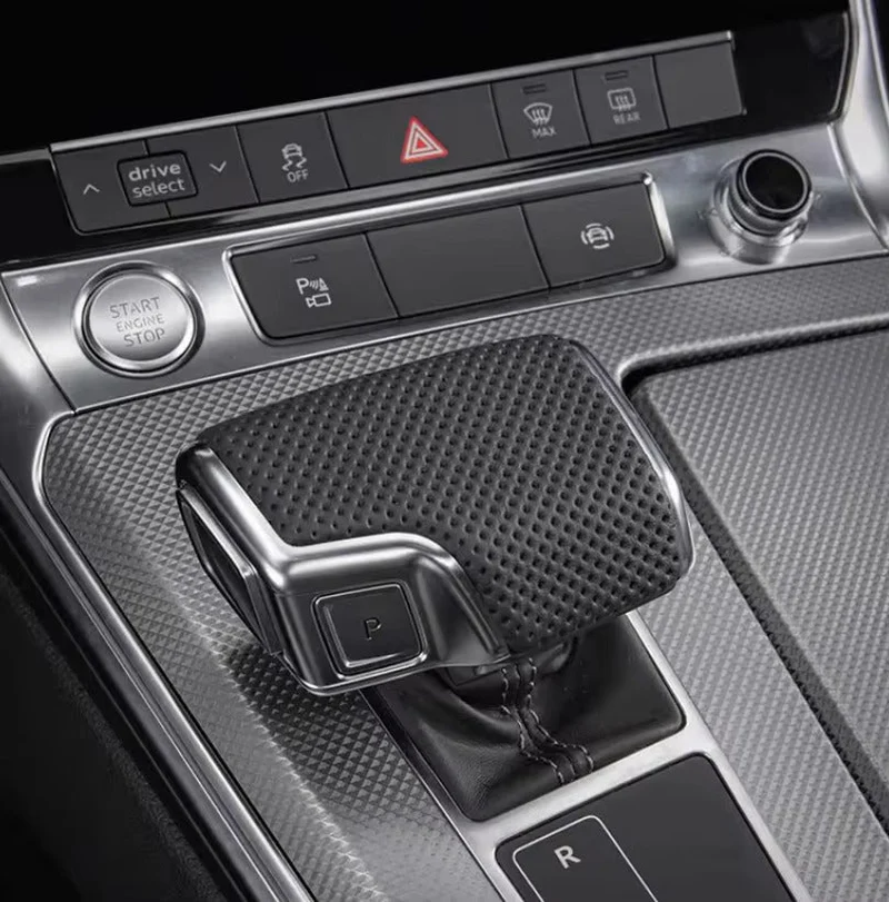 Habillage Sélecteur Vitesse Cuir Perforé Audi Q7 SQ7 2019-2023