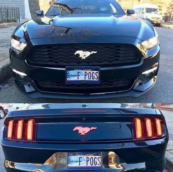 Enseigne Lumineuse Mustang Chrome LED Animé 3 Couleurs