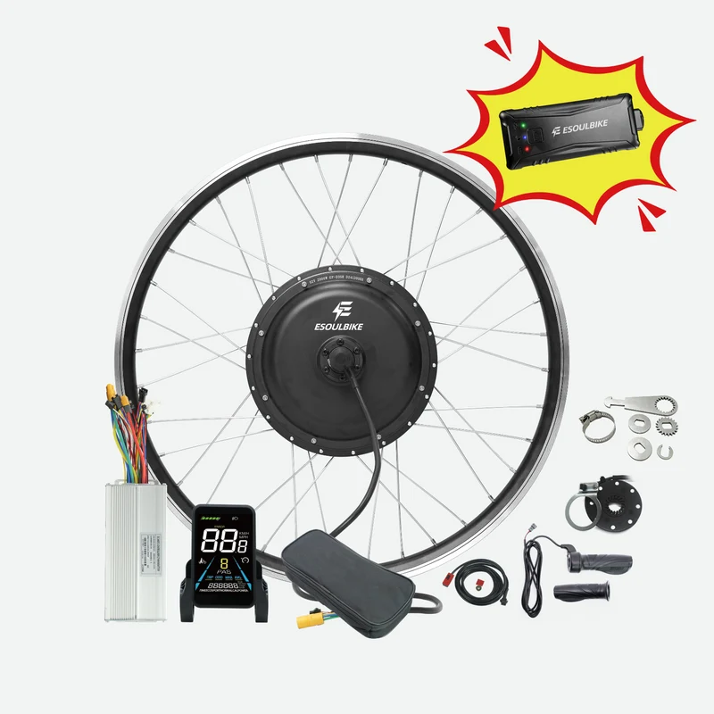 eSoulbike™ 52V 2000W High Power Rear Hub Ebike Conversion Kit