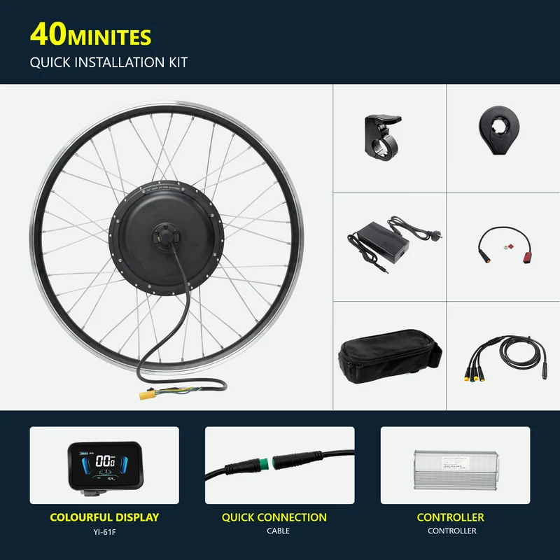 eSoulbike™ 48V 1500W High Power Waterproof Rear Hub Ebike Conversion Kit