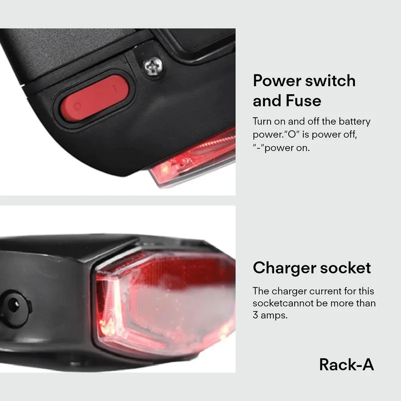 eSoulbike™ 36V 48V Electric Bike Rear Rack Battery