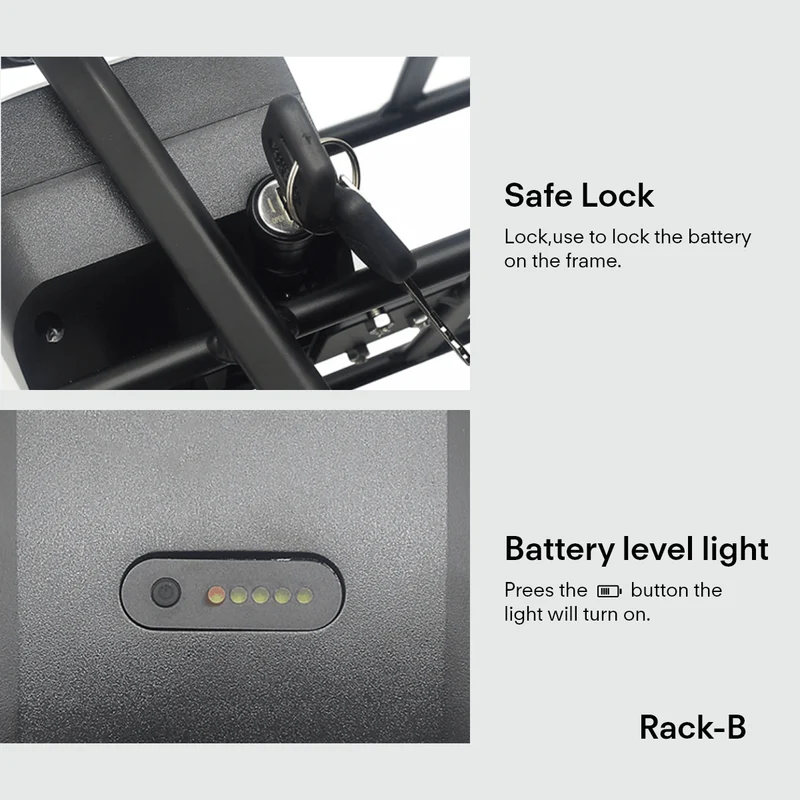 eSoulbike™ 36V 48V Electric Bike Rear Rack Battery