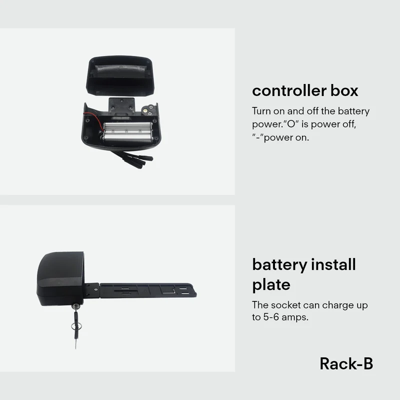 eSoulbike™ 36V 48V Electric Bike Rear Rack Battery