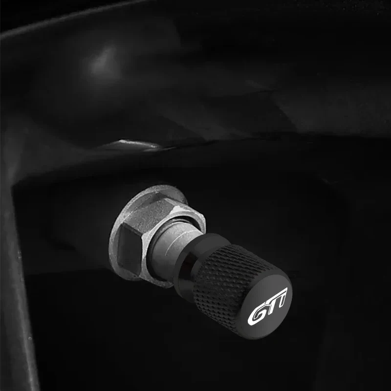 Bouchons Valve Peugeot GTI Aluminium Noir Chrome