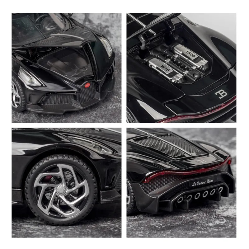 Miniature Bugatti La Voiture Noire 1:32 Noir