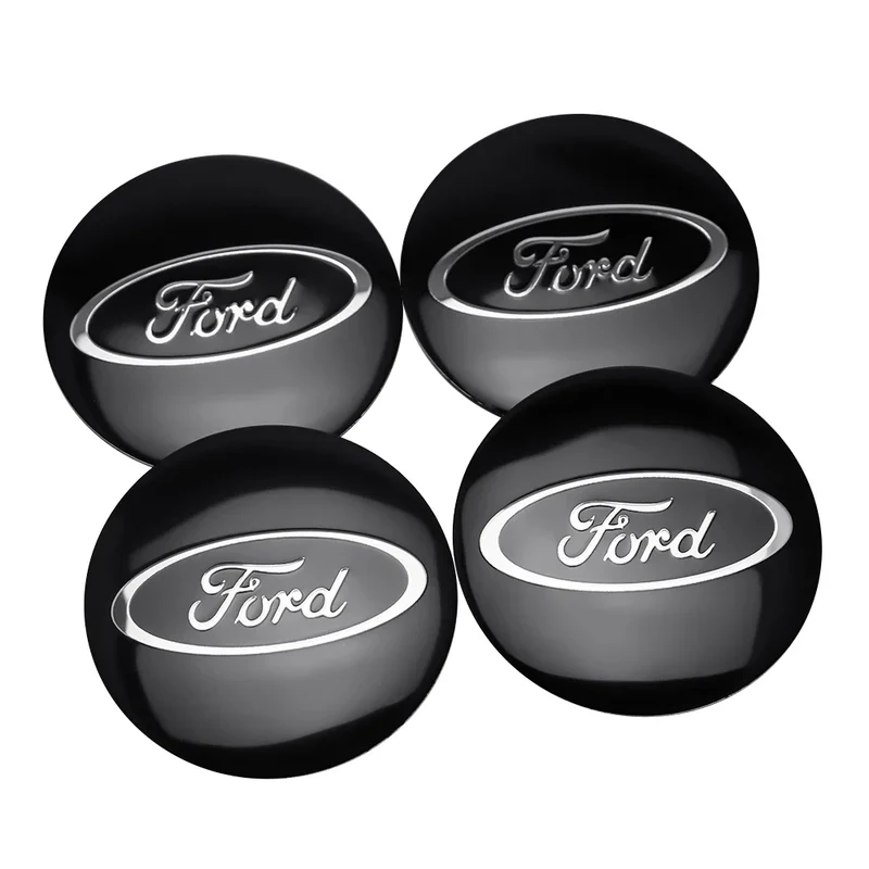 Centre De Roues Ford ST Noir Chrome Rouge Bleu 54mm
