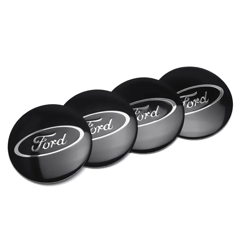 Centre De Roues Ford ST Noir Chrome Rouge Bleu 54mm
