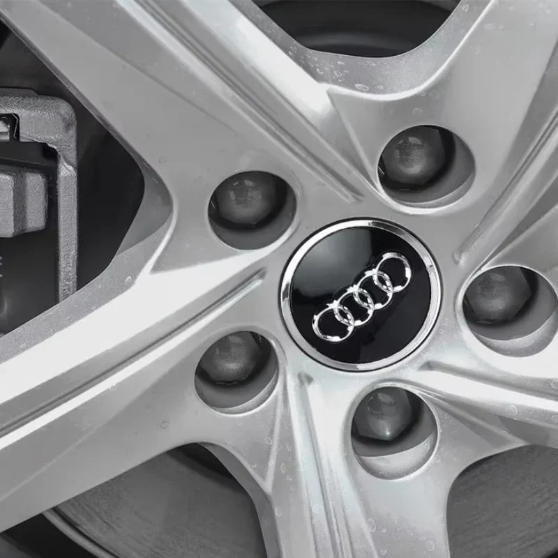Centre Roue Audi 60mm 61mm 68mm 69mm Noir Gris x4