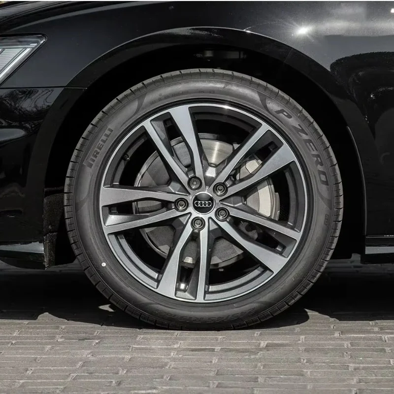 Centre Roue Audi 60mm 61mm 68mm 69mm Noir Gris x4