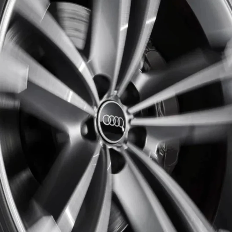 Centre Roue Audi 60mm 61mm 68mm 69mm Noir Gris x4