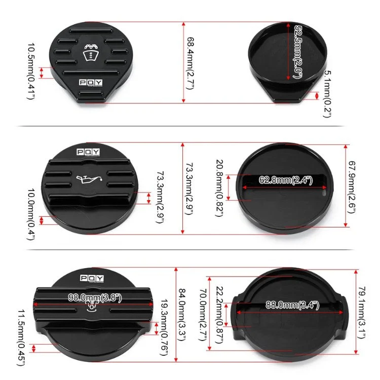 Bouchons Moteur Noirs VW Golf 6 GTI R Scirocco