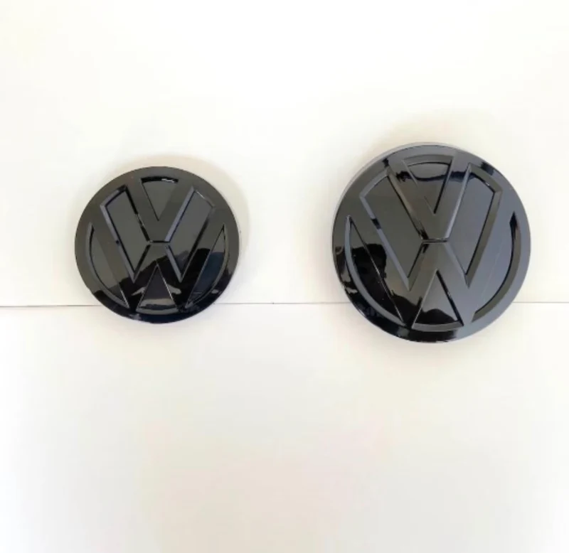 2x Insignes Volkswagen Golf 7.5 Facelift Noir Brillant