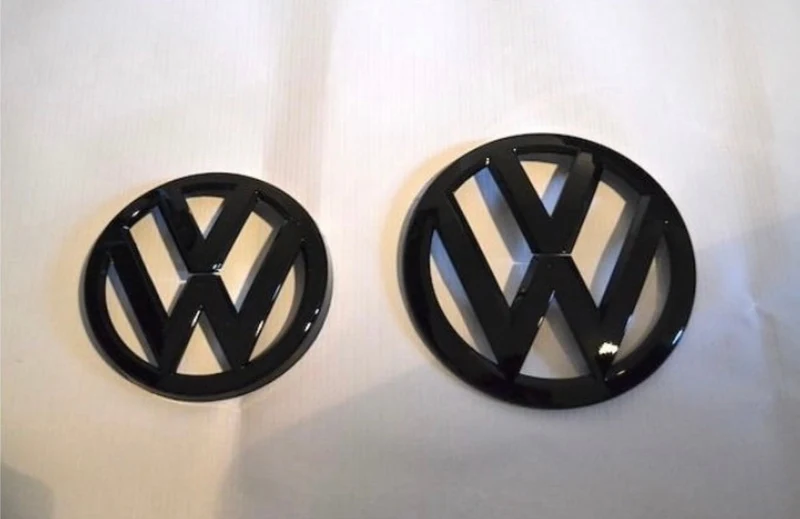2x Insignes Volkswagen Golf 7 VII Noir Brillant ABS