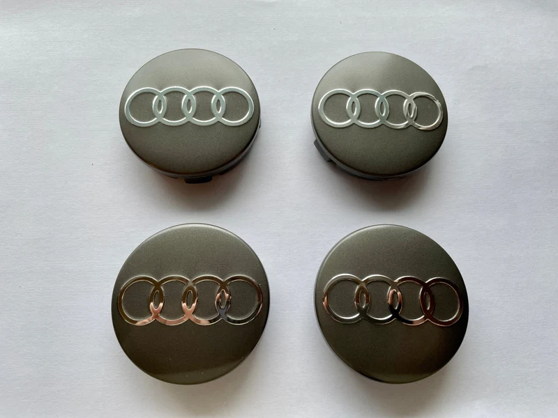 4x Centres de Roues Audi Gris 60mm (v2)
