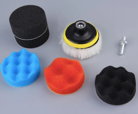 Kit de polissage 7 pièces pour visseuse et polisseuse auto