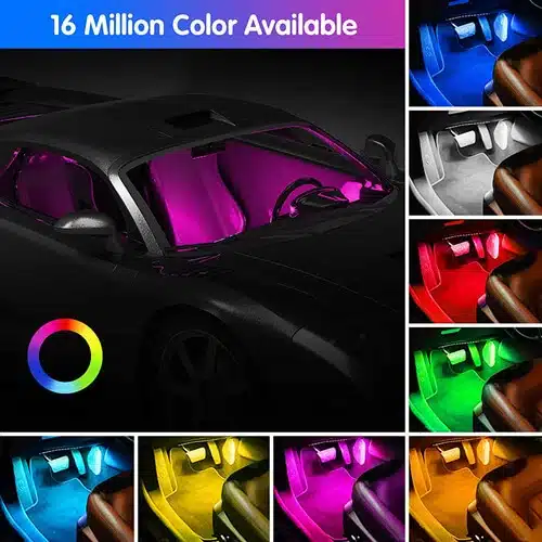 Kit d'Ambiance LED Intérieur Voiture 48 LED DC 12V App