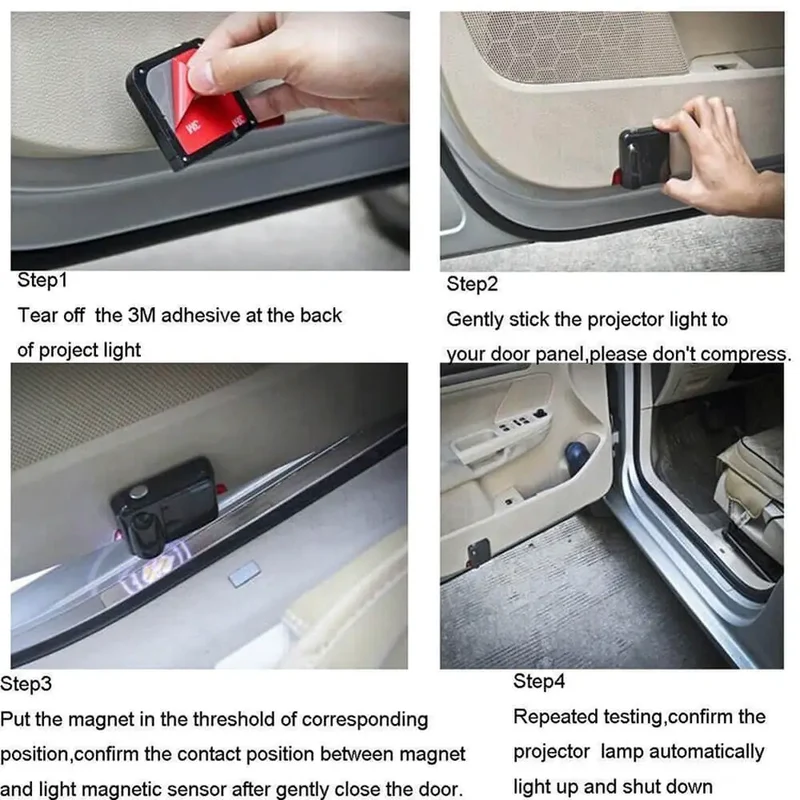 Projecteurs de porte LED Acura sans fil 2 pièces