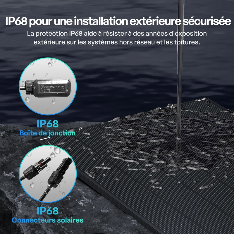 2x320W Panneau Solaire Bifacial N-Type