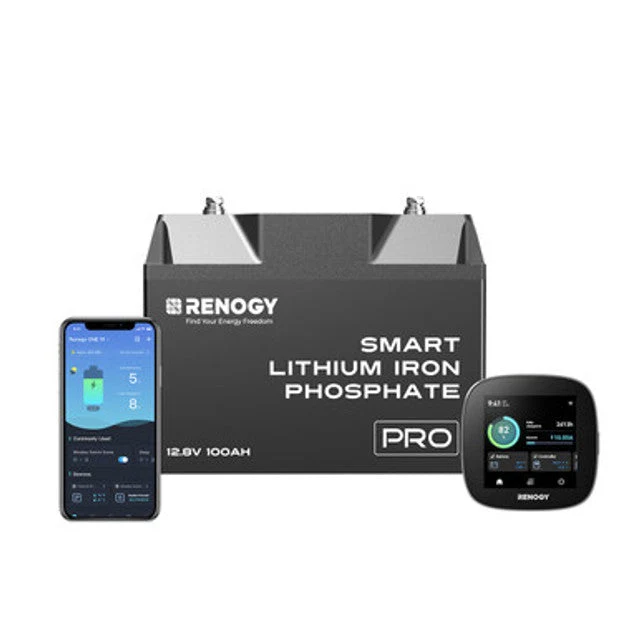 Batterie Lithium-ion (LiFePO4) 12V 100Ah Pro Deep Cycle avec Auto-Chauffage et Bluetooth