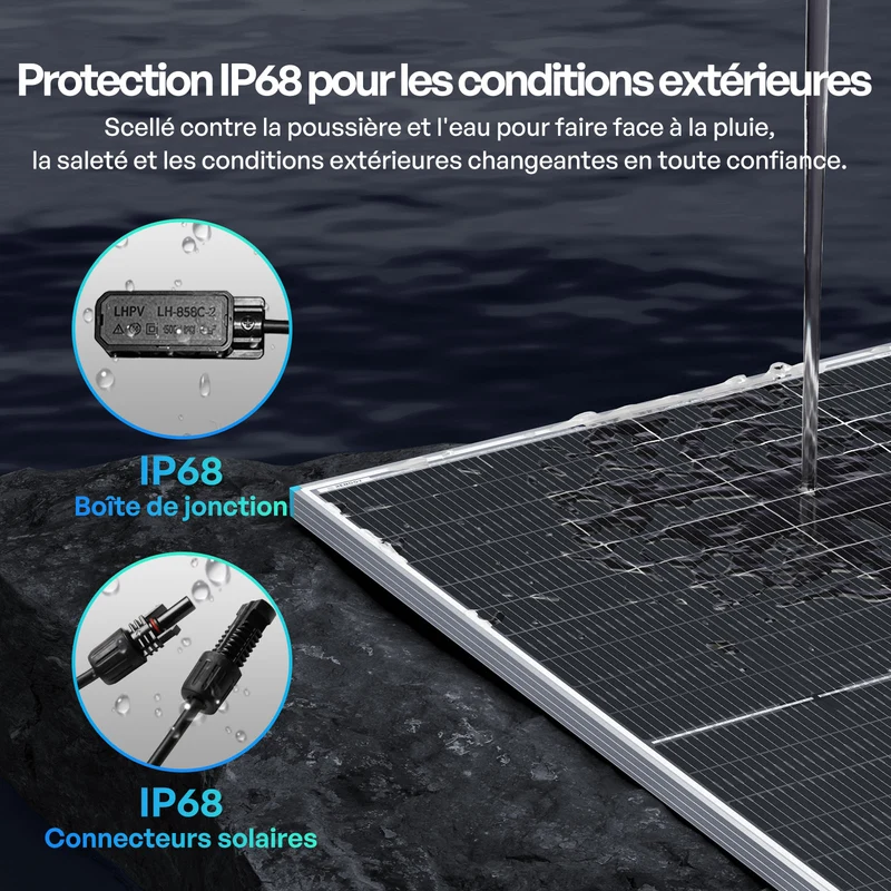 200W Panneau Solaire Bifacial N-Type