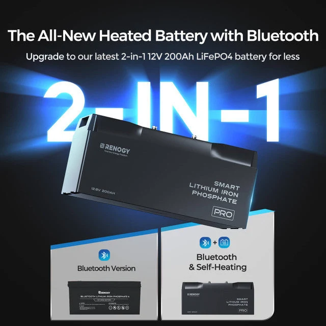 5,12Kwh Kits Système | 12,8V 2×200Ah Pro Batterie Lithium Smart, 3x200W Panneau Solaire