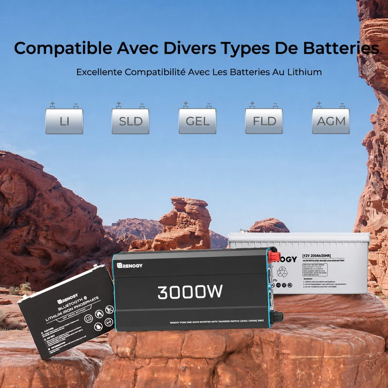 5,12Kwh Kits Système | 12,8V 2×200Ah Pro Batterie Lithium Smart, 3x200W Panneau Solaire