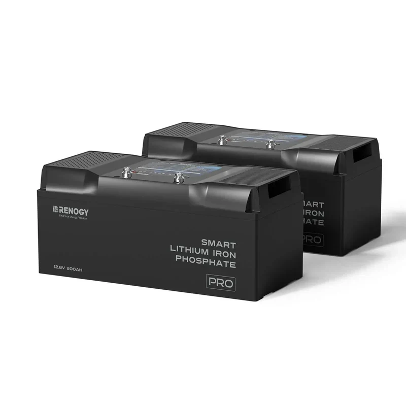 5,12Kwh Kits Système | 12,8V 2×200Ah Pro Batterie Lithium Smart, 3x200W Panneau Solaire