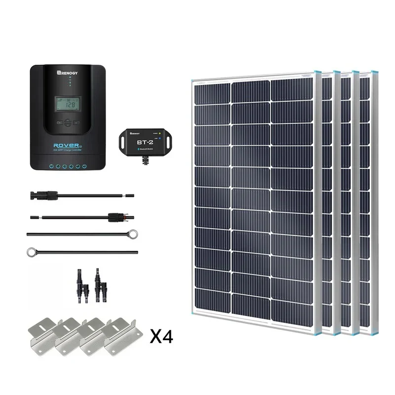 12V/24V 400W Premium Kit Panneau Solaire avec Rover 40A MPPT Chargeur pour Camping-car, Bateau et Off Grid