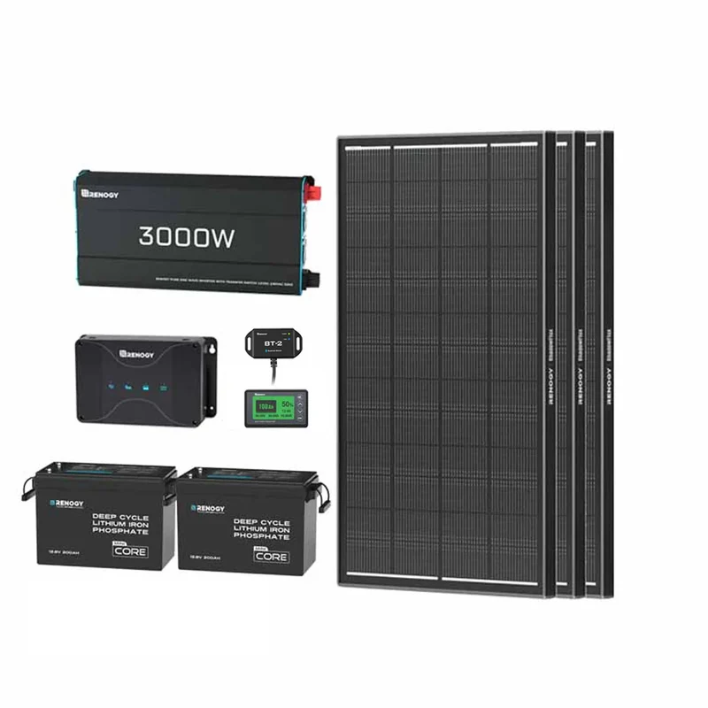 5,12 kWh Kit d'Énergie Solution | Batteries Lithium 2* 200Ah, Camping-Car & Maison