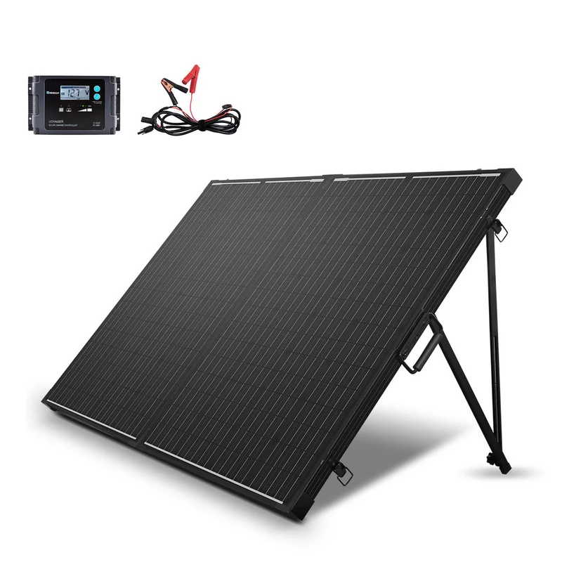12V 100W Valise Solaire Pliable Monocristalline avec Régulateur Étanche
