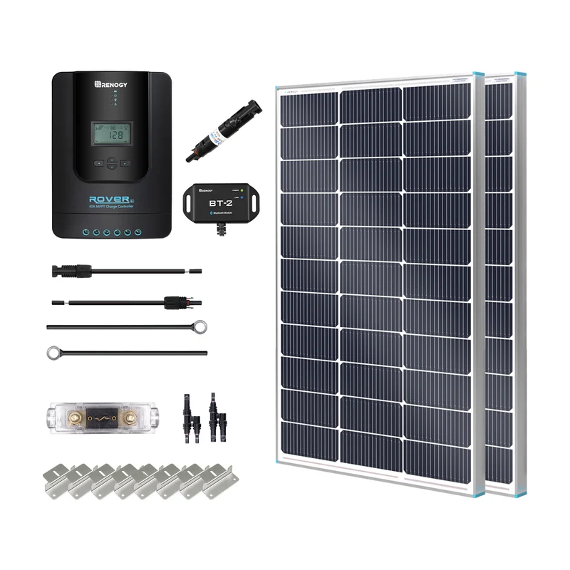 12V 200W Kit Panneau Solaire avec 40A Contrôleur de Charge