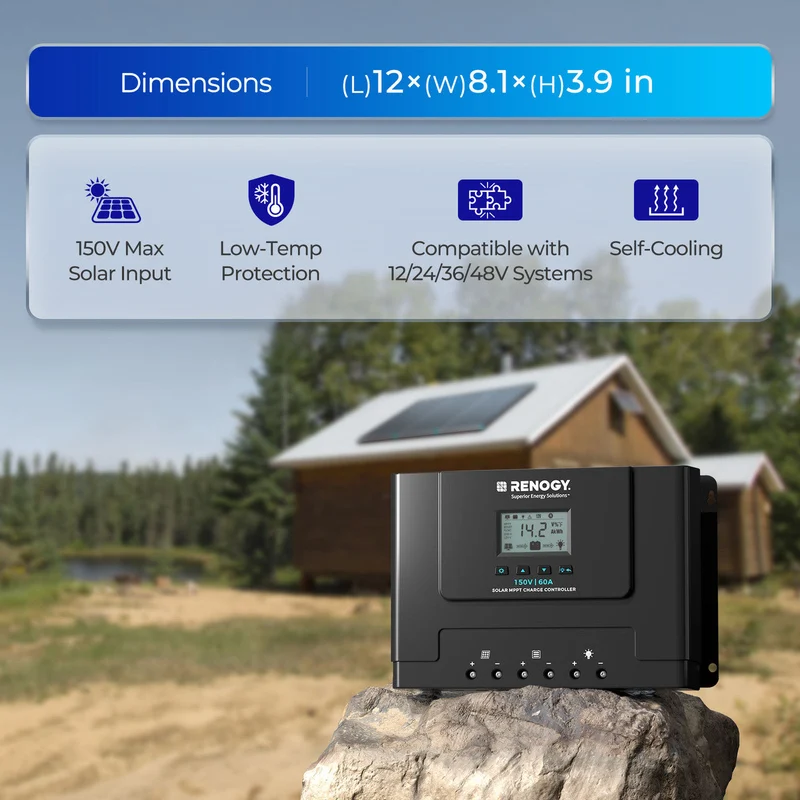 Rover Lite — Régulateur de Charge Solaire MPPT 60 A (12 V / 24 V / 36 V / 48 V)