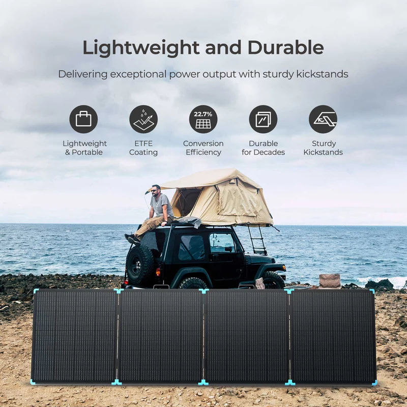 12V 400W Valise Solaire Portable - Légère et Puissante