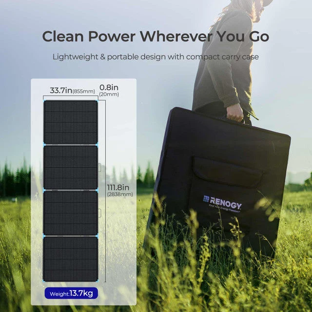 12V 400W Valise Solaire Portable - Légère et Puissante